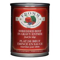 Fromm Four-Star Shredded Beef In Gravy Entrée Food For Dogs 12 Oz