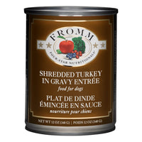 Fromm Four-Star Shredded Turkey In Gravy Entrée Food For Dogs 12 Oz