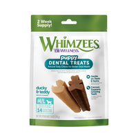 Whimzees Puppy Natural Grain Free Dental Chews For Dogs, Medium / Large Breed, 14 Count