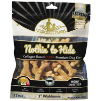 Nothin' To Hide Collagen Based Ultra Wishbone, 3" Beef Flavor Chews Dog Treats, 12 Count