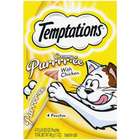 Temptations Creamy Puree With Chicken Lickable, Squeezable Cat Treats, 4-Pack Of 1.7 Oz Pouches
