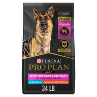 Purina Pro Plan Sensitive Skin And Stomach Large Breed Salmon And Rice Formula Dry Dog Food, 34Lb