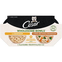 Cesar Wholesome Bowls Wet Dog Food Chicken Recipes Variety Pack, 3Oz/6Ct