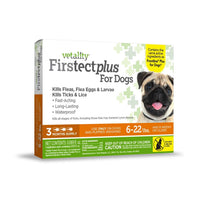 Vetality Firstect Plus Topical Flea & Tick Treatment For Dogs 45-88 Lbs, 3 Doses