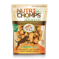 Nutri Chomps Advanced Mini Chicken Knot Rawhide Free Dog Treats