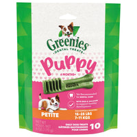 Greenies Dental Treats Petite 6+ Months Puppy Daily Dog Treats, 10 Count