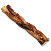 Tuesdays Natural Dog Standard Odor-Free Braided Bully Stick Dog Treat, 6"