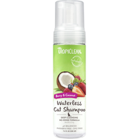 Tropiclean Deep Cleansing Waterless Cat Shampoo, Berry & Coconut Scent, 7.4Oz