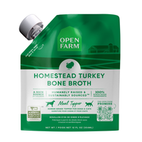 Open Farm Homestead Turkey Bone Broth Dog & Cat Food Topper, 33.8-Oz-Pack Of 6