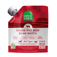 Open Farm Grass-Fed Beef Bone Broth Cat & Dog Food Topper, 33.8-Oz-Pack Of 6