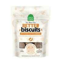 Open Farm Better Biscuits Peanut Butter & Banana Crunchy Dog Treats, 8Oz