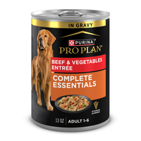 Purina Pro Plan Complete Essentials, Beef And Vegetables Entree In Wet Dog Food Gravy, 13 Oz - Pack Of 12