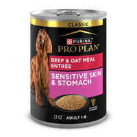 Purina Pro Plan Sensitive Skin And Stomach Wet Dog Food, Beef & Oatmeal Entree