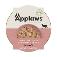 Applaws™ Cat Pot, Tuna Fillet With Salmon In Broth, 2.12 Oz Pack Of 10