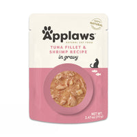 Applaws™ Natural Wet Cat Food, Tuna Flakes With Shrimp In Gravy, 2.47 Oz Pack Of 12