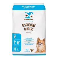 Essentials Disposable Dog Diapers - 12 Pack, 1L
