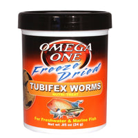 Omega One Freeze Dried Tubifex Worm Fish Food