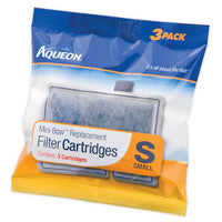 Aqueon Mini Bow Replacement Filter Cartridges Small, 3pack